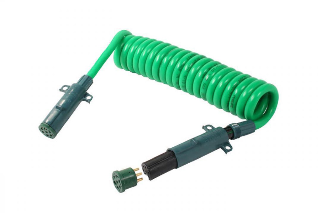 Cable Assembly - ABS PERMACOIL™, Coiled, 15 Ft., with 48" Lead, 4/12, 2/10 &amp; 1/8 ga., with Zinc Die-Cast Plugs